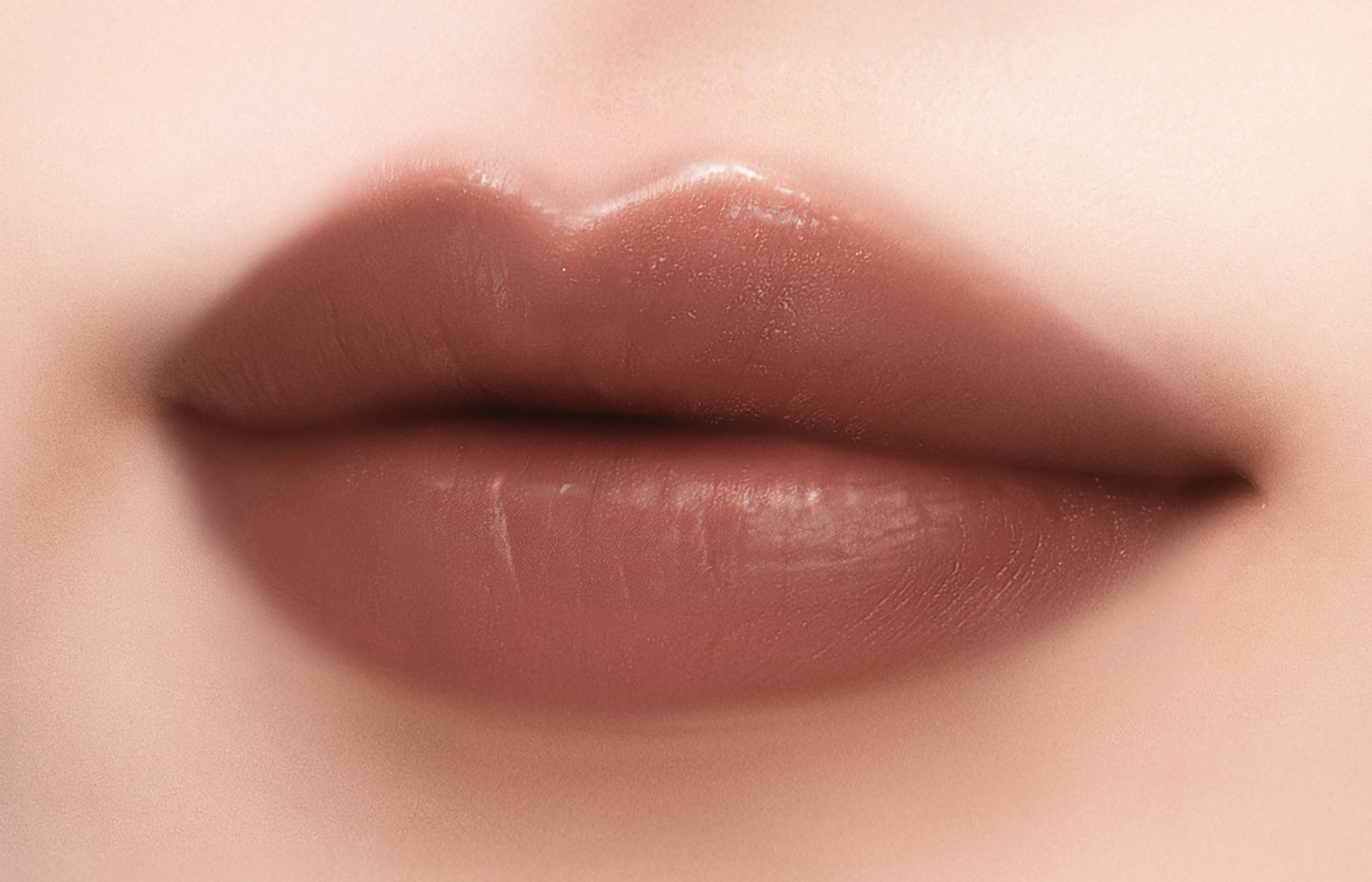 植萃柔光简彩唇颊膏 — shade 04 不息 on lips